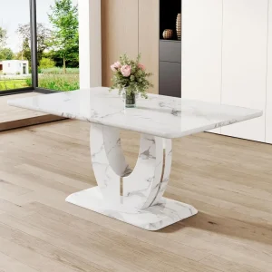 63” Modern Dining Table for 6