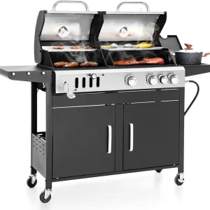Charcoal and Propane Gas Grill Combo